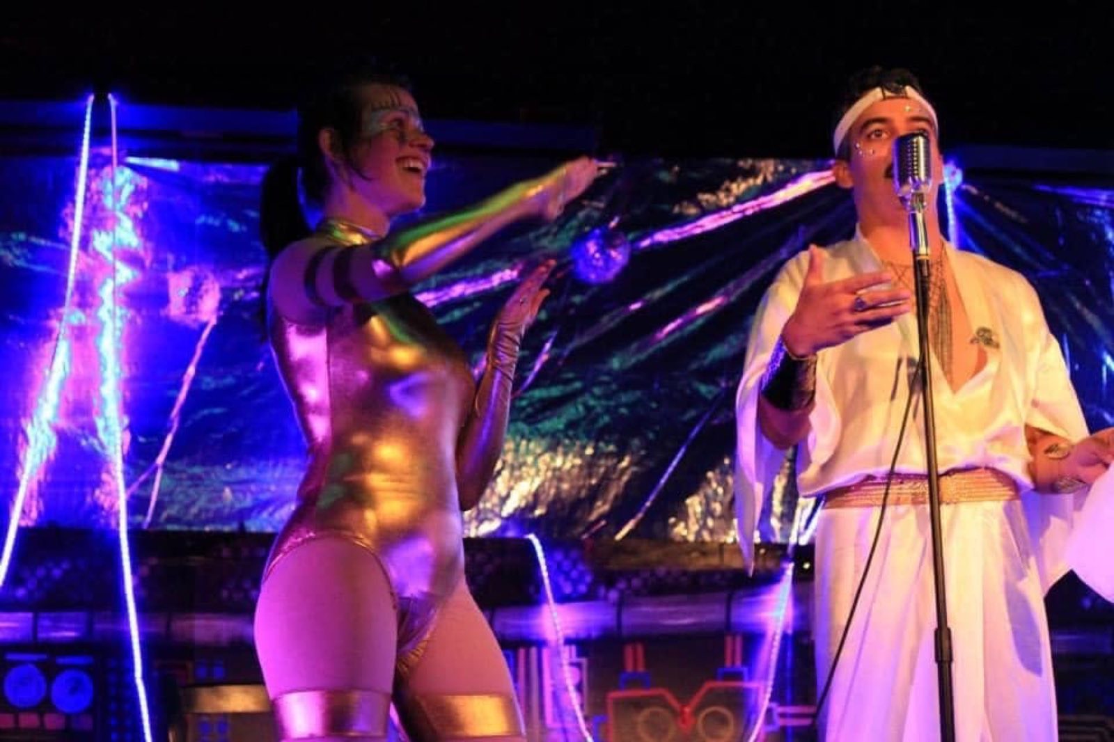 Robot Apocalypse performers onstage at The Green Room in 2015