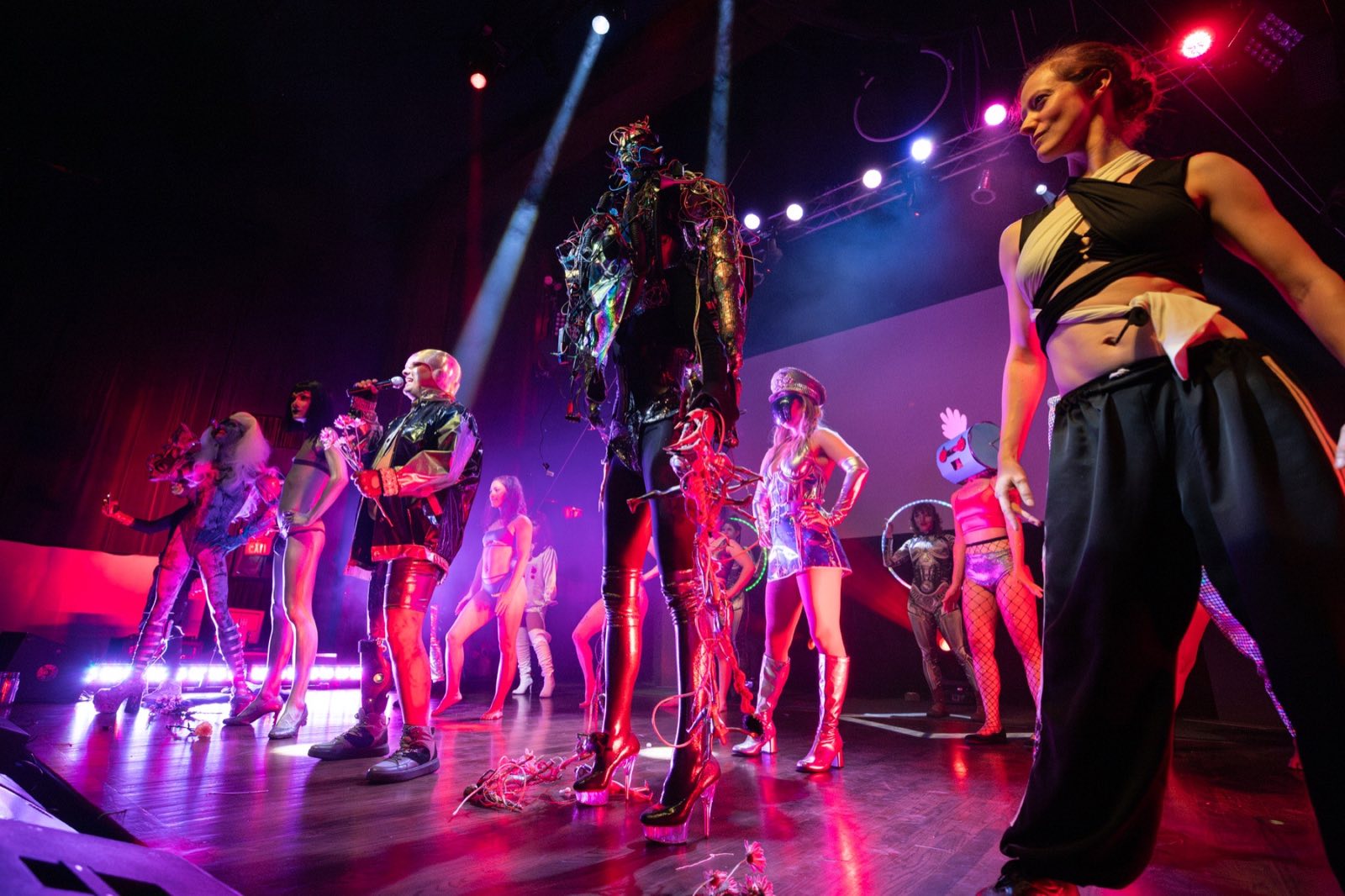 Large Robot Apocalypse ensemble performing at The Orpheum Theater in 2023